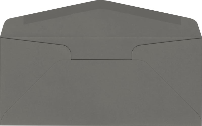 LUXPaper #10 Commercial Flap Business Envelopes | 4 1/8" x 9 1/2" | Smoke Gray | 80lb. Text | 50 Qty - Image 2